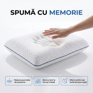 Perna ortopedica cervicala memory foam cu gel si ventilatie AERO-SAN Gel – imaginea 7