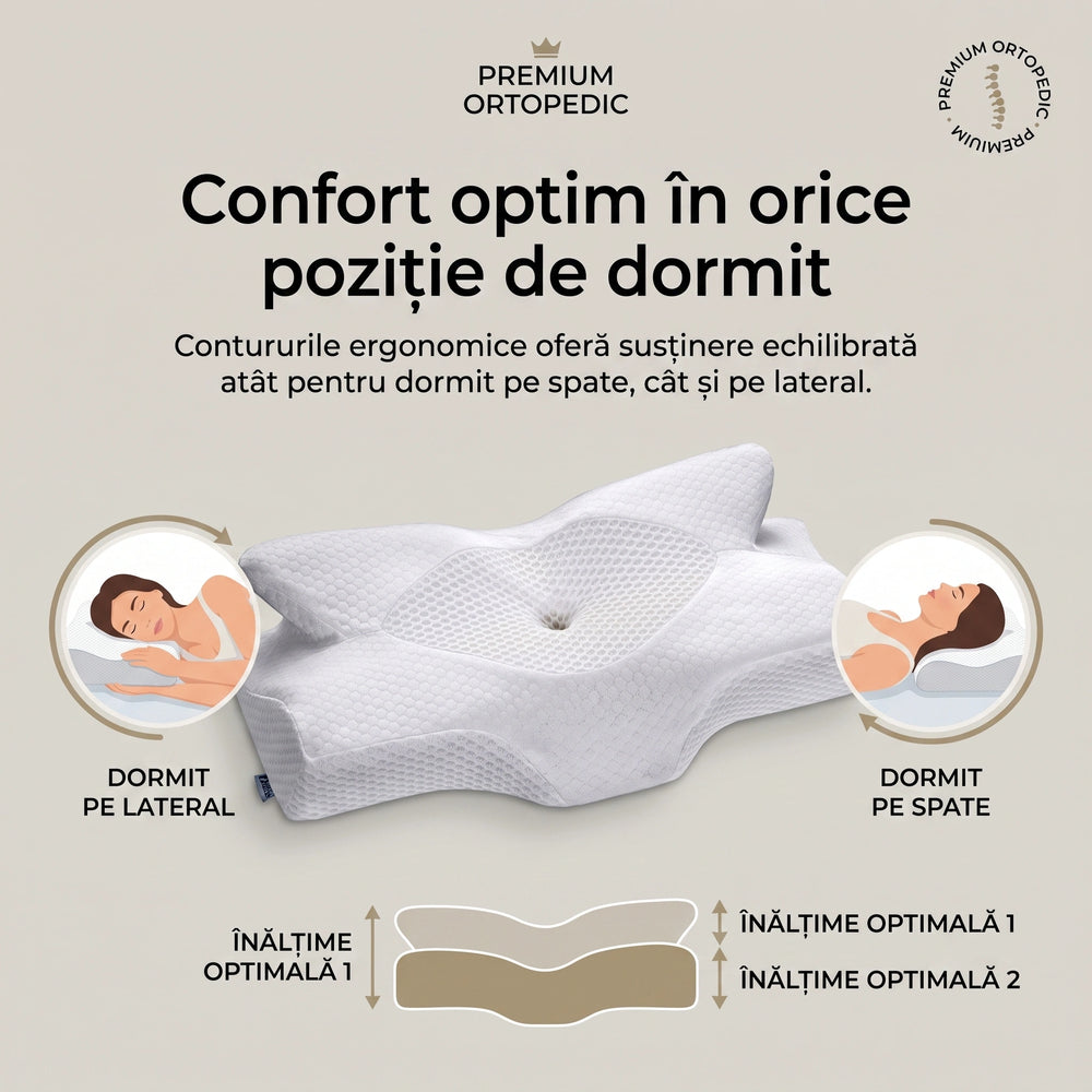 Pernă cervicală ortopedică CERVI-SAN Memory, imaginea 5