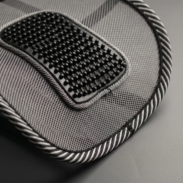 Suport lombar pentru scaun cu efect presopunctura ORTO LOMBAR Mesh, Negru/Gri – imaginea 3