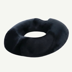 Perna ortopedica sezut antihemoroizi tip colac, memory foam, Negru