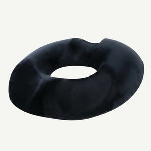 Perna ortopedica sezut antihemoroizi tip colac, memory foam, Negru