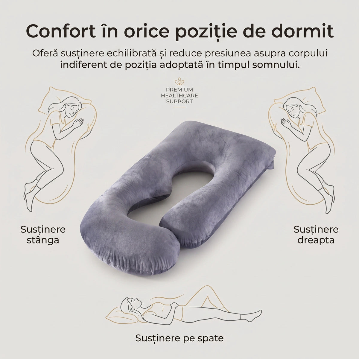 Pernă multifuncțională pentru gravide, formă G, imaginea 6