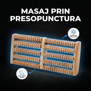 Rolă masaj presopunctură pentru picioare din lemn, imaginea 4