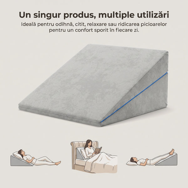 Pernă suport 3 în 1 reglabilă din memory foam, imaginea 7