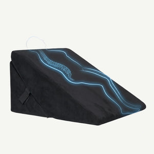 Perna multifunctionala 7-in-1 memory foam pliabila, cap/spate/picioare, Negru