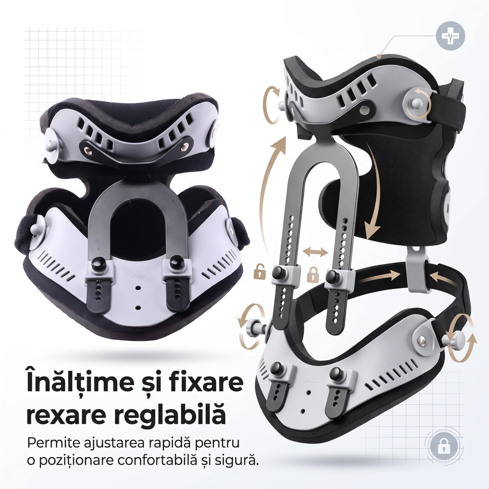 Guler cervical ortopedic reglabil cu suport în U, imaginea 4