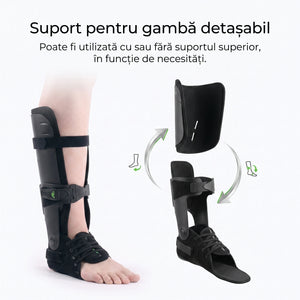 Orteză de gleznă reglabilă, în negru