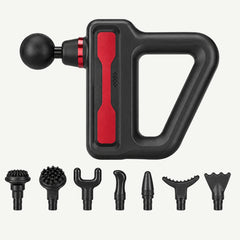 Pistol de masaj profesional ORTO GUN XIII Pro negru, cu 8 capete