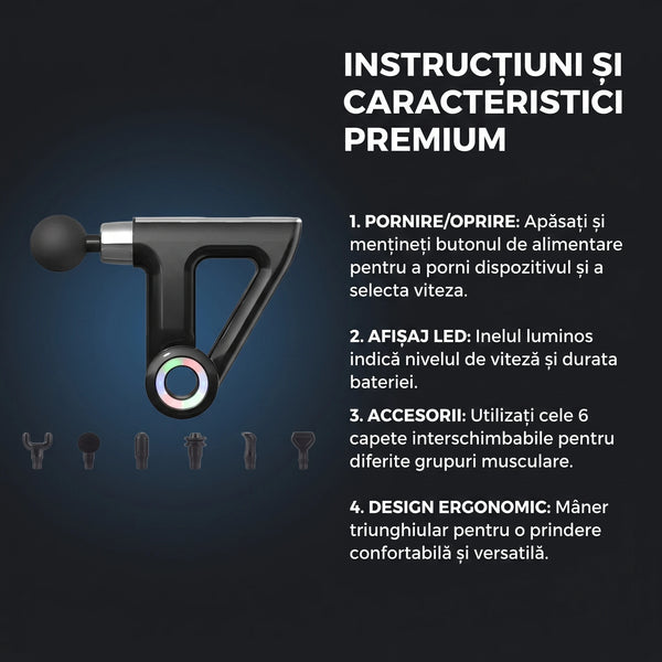 Pistol masaj profesional ORTO GUN I Pro, imaginea 7