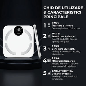 Cântar inteligent cu analiză corporală ORTO 167, imaginea 6