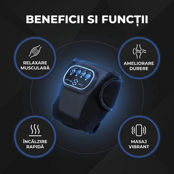 Aparat masaj genunchi cu încălzire și vibrații, imaginea 7