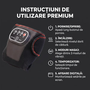 Aparat masaj genunchi cu încălzire și vibrații, imaginea 8