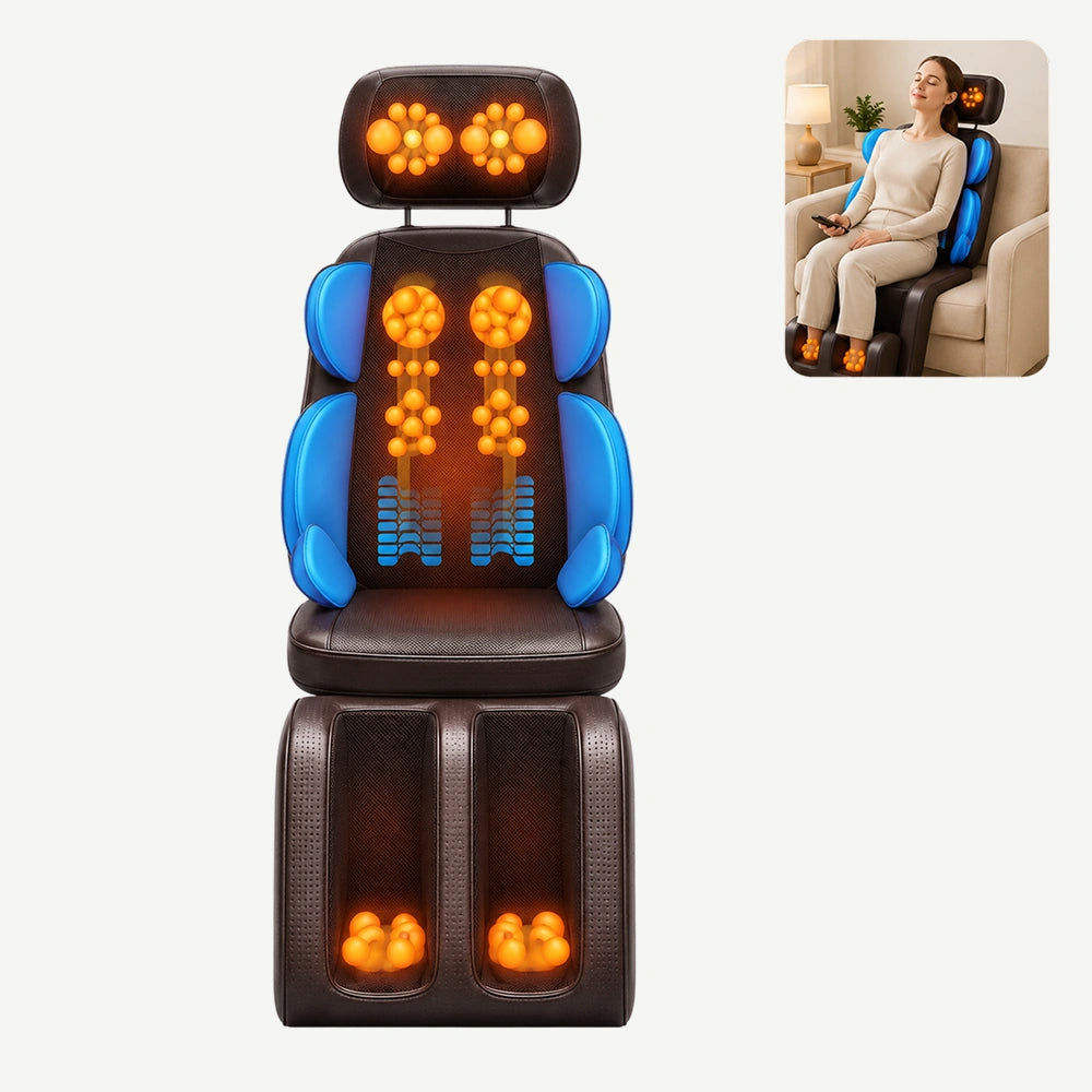 Saltea de masaj Shiatsu pentru corp întreg ORTO 174, neagră, cu vibrații
