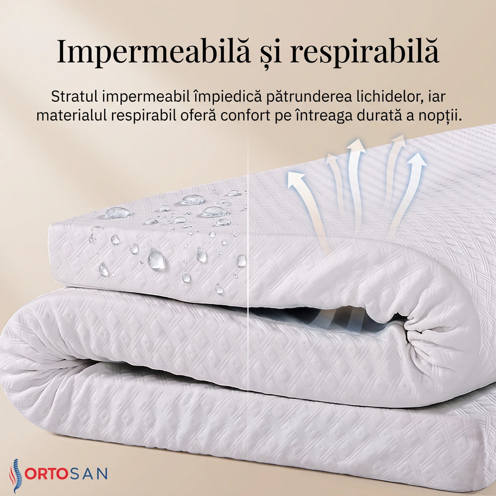 Topper saltea spumă cu memorie 40D cu gel, imaginea 4