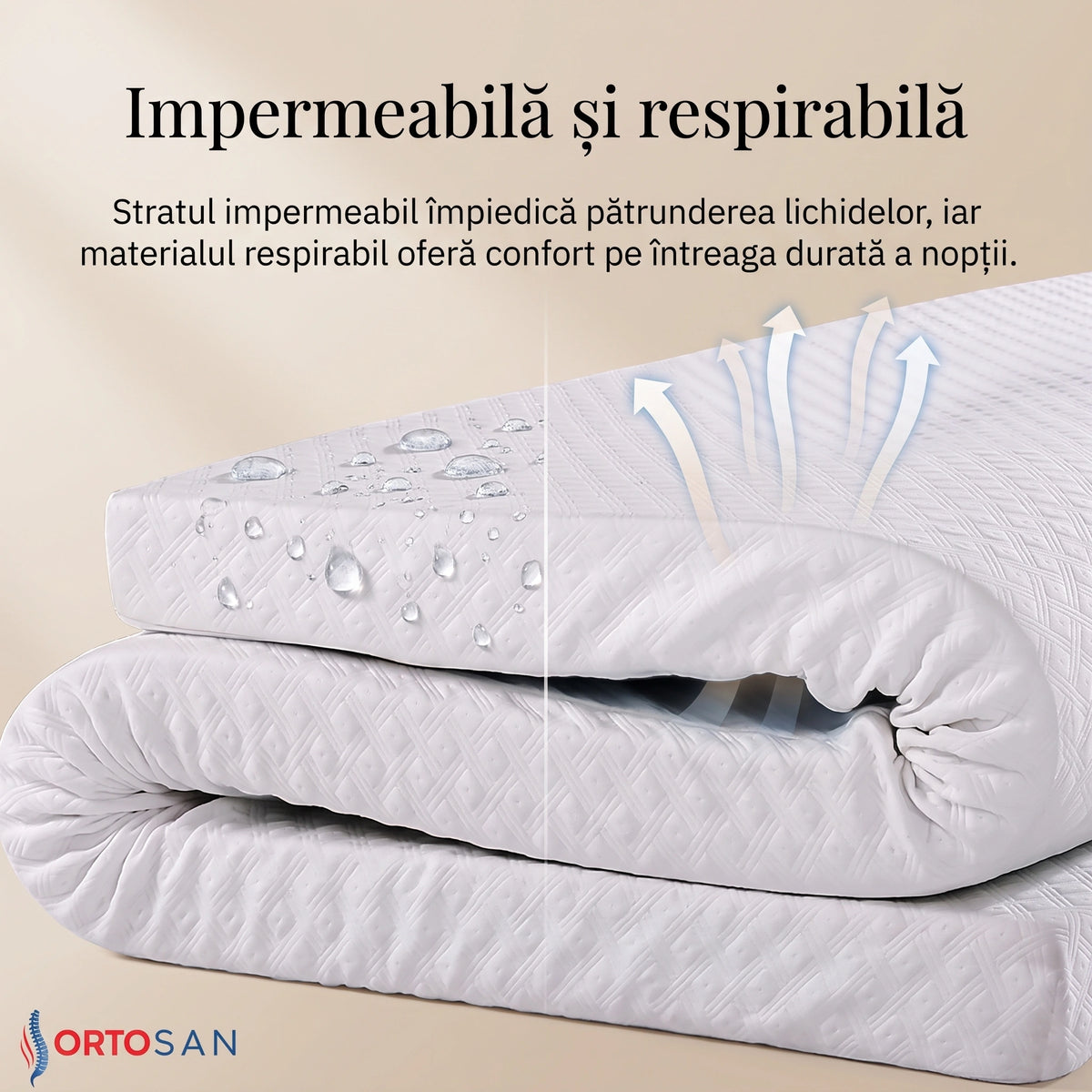 Topper saltea spumă cu memorie 40D cu gel, imaginea 4