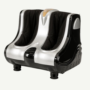 Aparat de masaj gri pentru picioare, gambe și tălpi, cu role Shiatsu