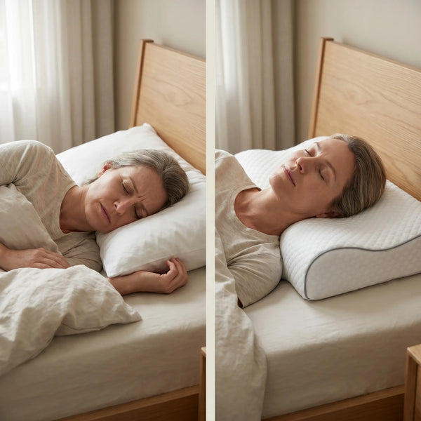 Perna cervicala ortopedica CERVI-SAN Ortho reglabila memory foam, husa lavabila – imaginea 5