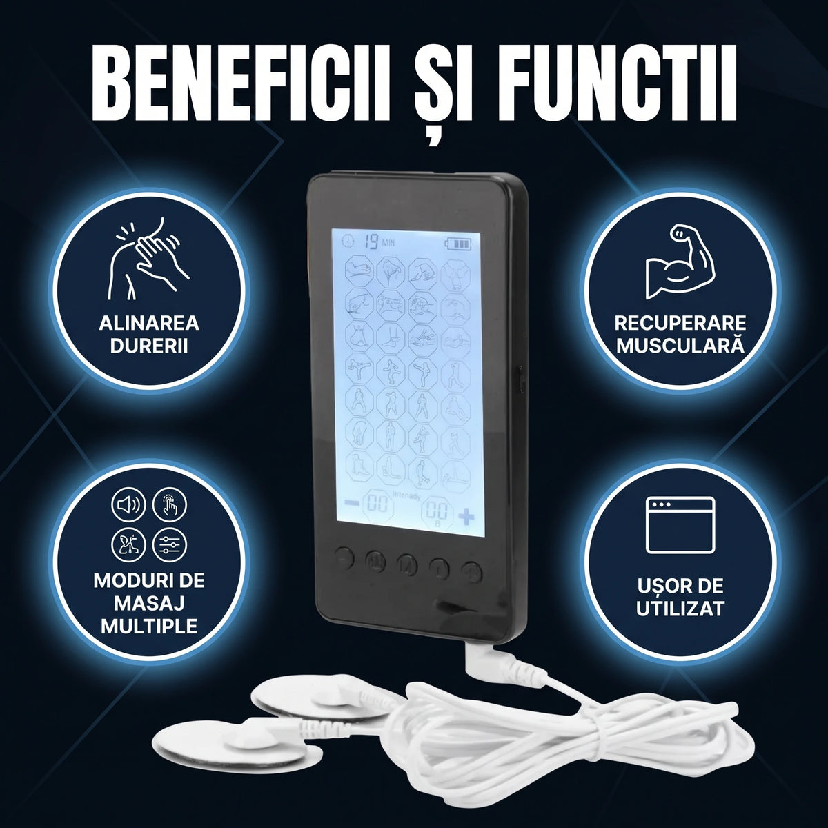 Electrostimulator TENS/EMS wireless pentru tot corpul, imaginea 6