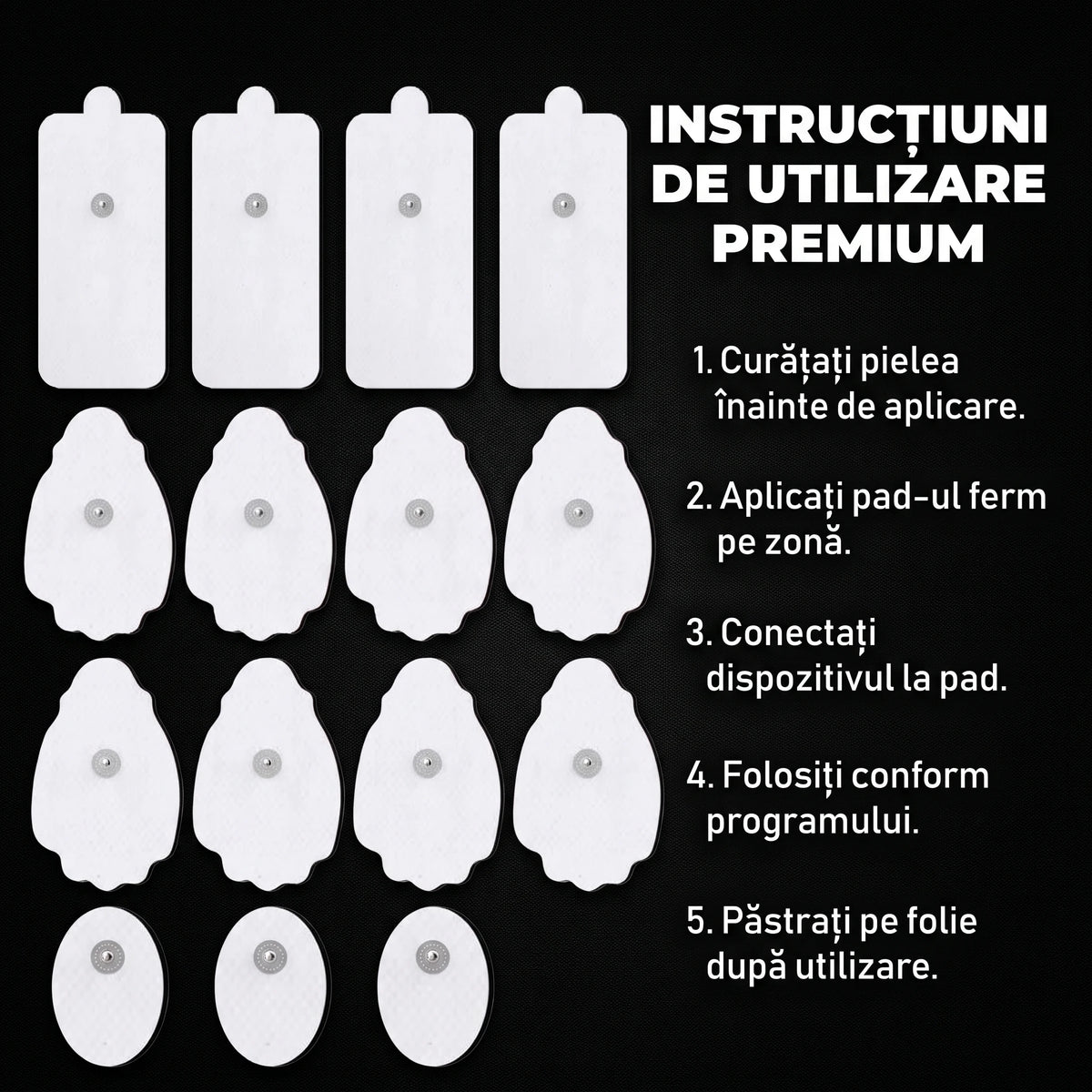 Pad-uri electrozi electrostimulator autoadezivi, imaginea 6