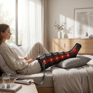 Aparat presoterapie picioare cu drenaj limfatic si anticelulita, 6 compartimente, Negru – imaginea 7