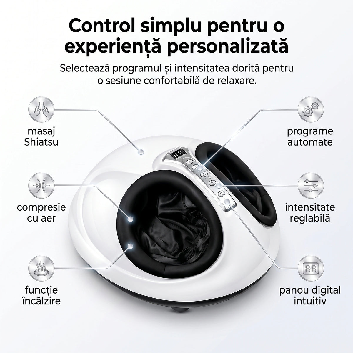 Aparat masaj picioare Shiatsu 360° cu compresie aer, imaginea 4