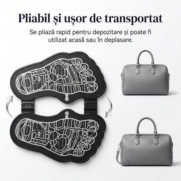 Covoras masaj picioare EMS electrostimulare, pliabil, 6 programe – imaginea 4