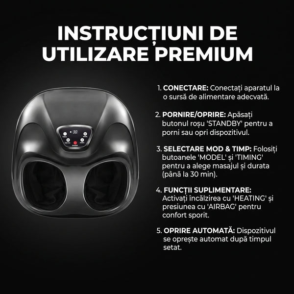 Aparat masaj picioare cu încălzire și 9 viteze, imaginea 7