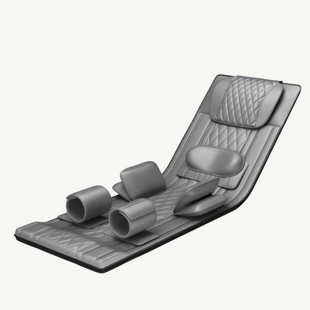 Saltea de masaj Shiatsu gri pentru corp întreg, cu airbag