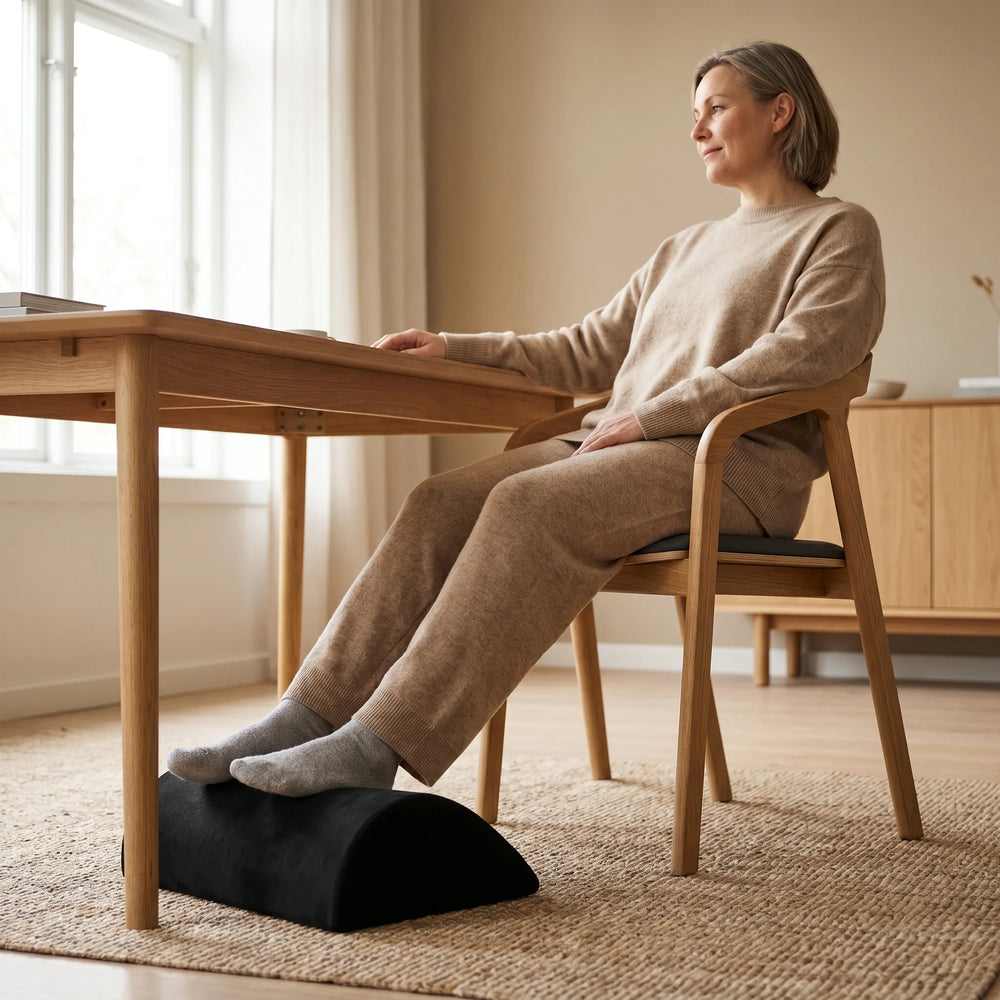 Pernă suport pentru picioare ORTO 200 din memory foam, în negru