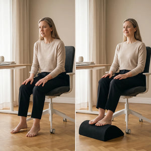 Perna/suport ortopedic pentru picioare ORTO 200 memory foam, husa catifea, Negru – imaginea 5