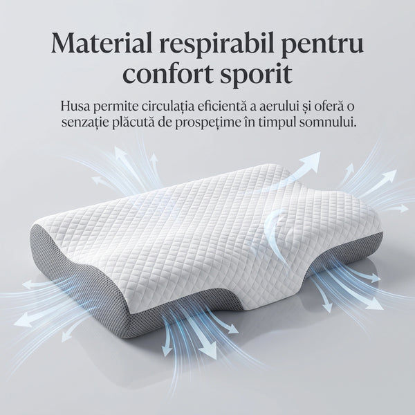 Perna cervicala ortopedica CERVI-SAN Prim memory foam – imaginea 3