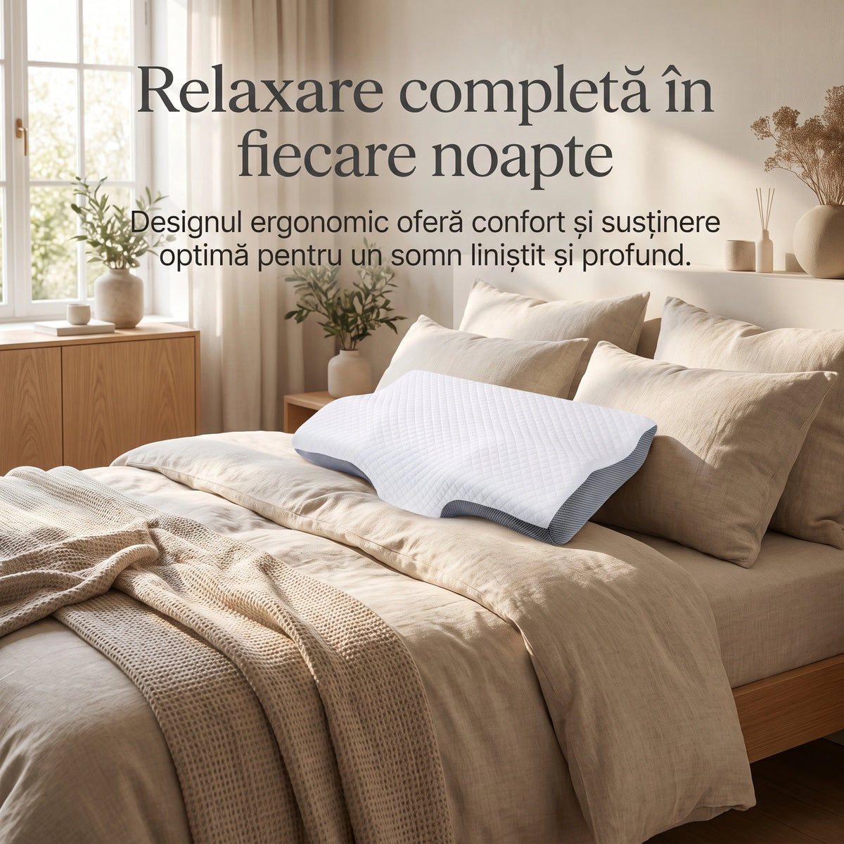Perna cervicala ortopedica CERVI-SAN Prim memory foam – imaginea 4