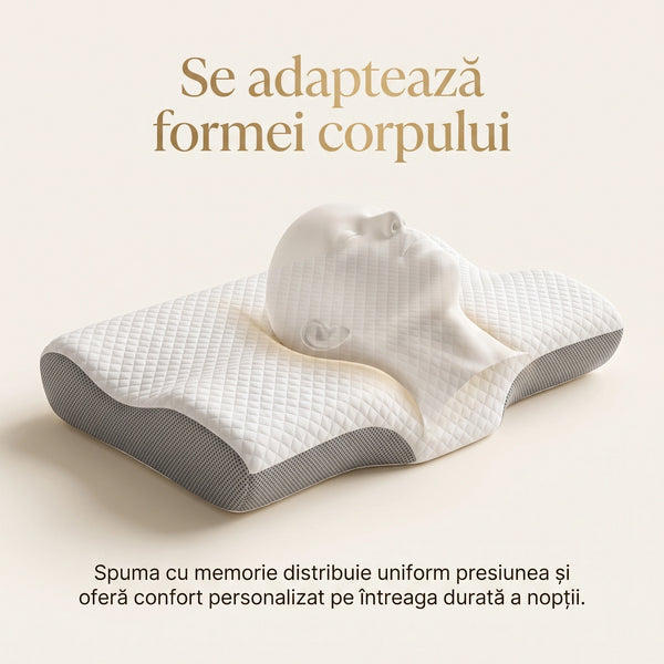 Perna cervicala ortopedica CERVI-SAN Prim memory foam – imaginea 6