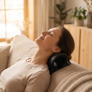 Dispozitiv tractiune cervicala memory foam cu incalzire pentru gat, Negru – imaginea 6