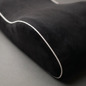Perna lombara memory foam ORTO SPINAL, husa catifea, Negru – imaginea 3