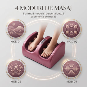 Aparat masaj picioare Shiatsu cu 20 role, vișiniu, imaginea 5