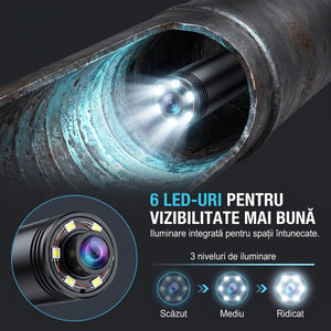 Cameră endoscopică tip șarpe cu 6 LED-uri, imaginea 4