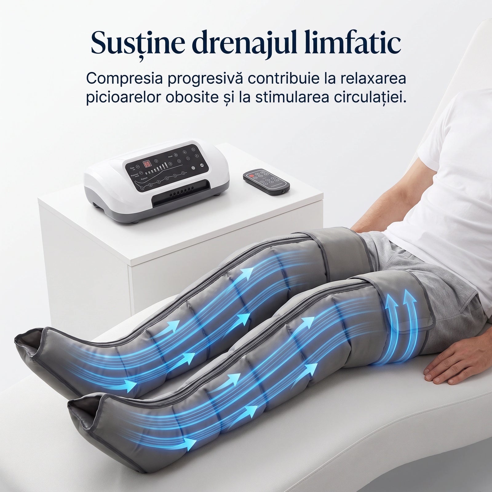 Aparat masaj picioare cu presoterapie, 8 camere, imaginea 5