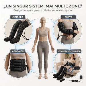 Aparat presoterapie 4 în 1 pentru picioare și brațe, imaginea 6