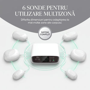 Aparat de magnetoterapie cu 6 sonde, în alb