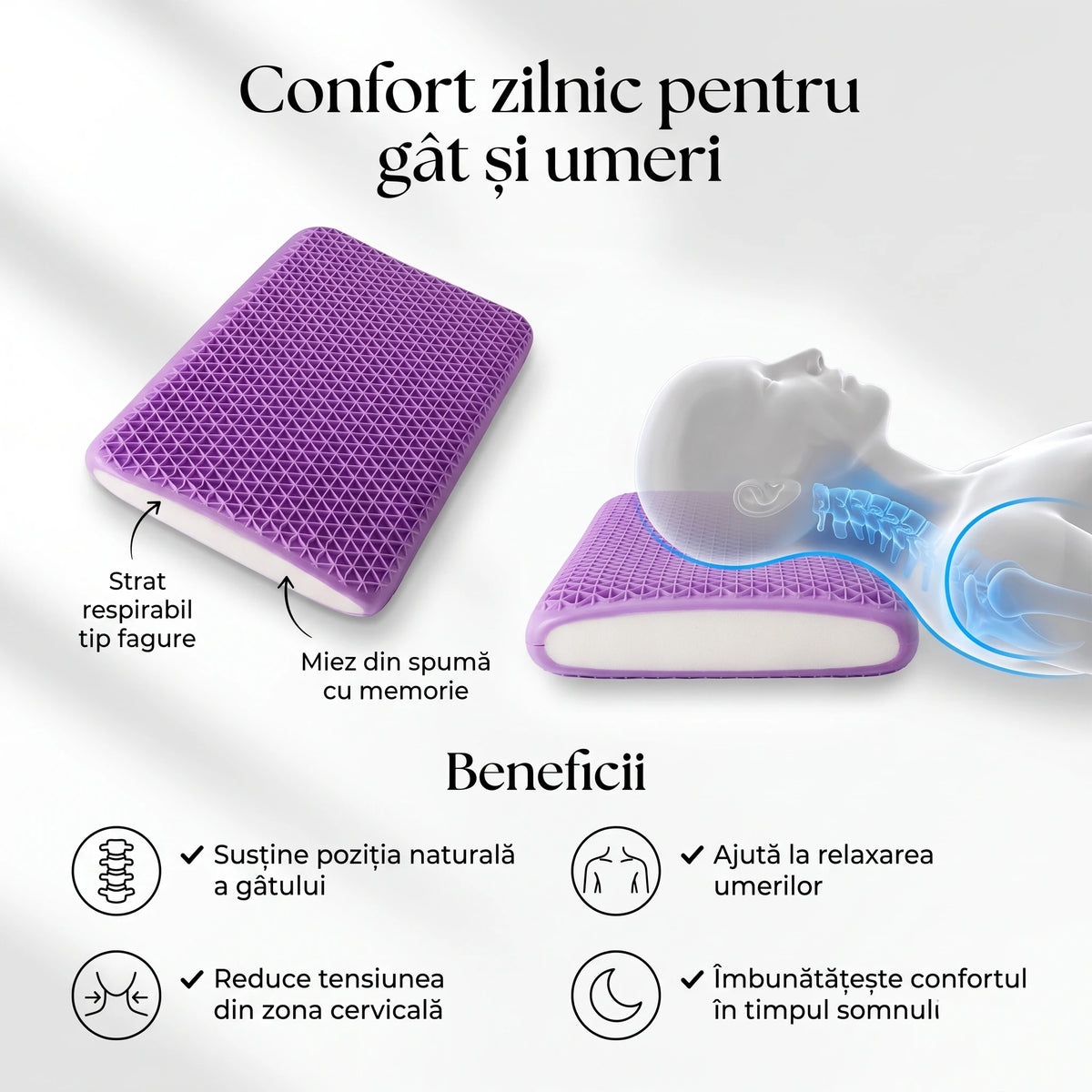 Pernă cervicală ortopedică CERVI-SAN Ortopedic, imaginea 6