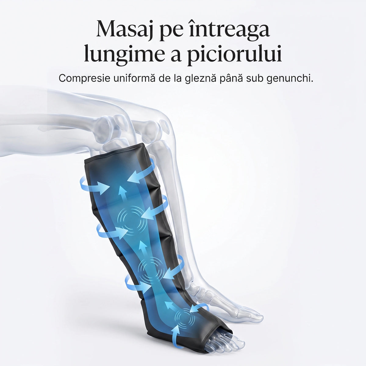 Aparat masaj picioare cu presoterapie, 4 camere, imaginea 6