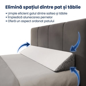 Perna triunghiulara umplere gol tablie pat catifea jacquard, Alb – imaginea 4