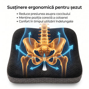 Pernă ortopedică de șezut cu două straturi, imaginea 7