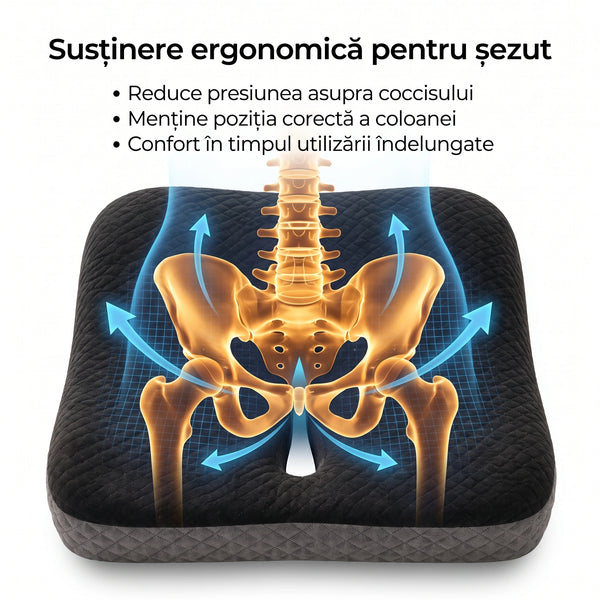 Pernă ortopedică de șezut cu două straturi, imaginea 7