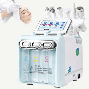 Dispozitiv facial 6 în 1 cu hidrodermabraziune și radiofrecvență