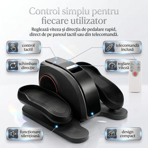 Pedalier fitness electric cu telecomandă Bluetooth, imaginea 4