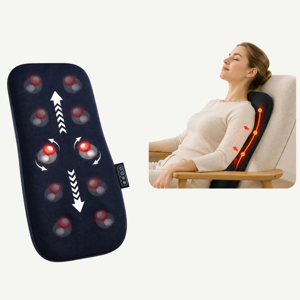 Perna masaj Shiatsu multifunctionala cu incalzire, pentru gat, spate, talie si picioare
