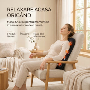 Pernă masaj Shiatsu multifuncțională cu încălzire, imaginea 7