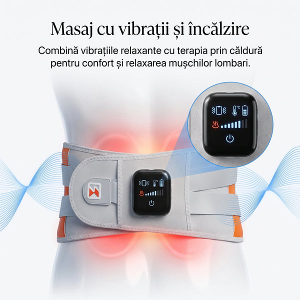 Centura lombară wireless cu acumulator integrat